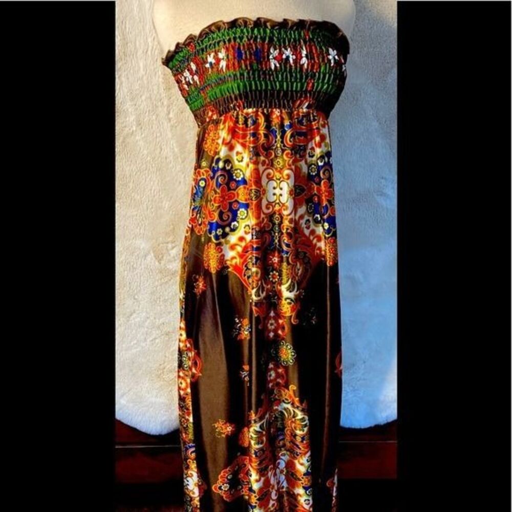 Boho hippie Style Vintage maxi dress